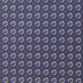 Navy Geometric 5-Fold Bespoke Silk Tie — Caprice Bespoke®