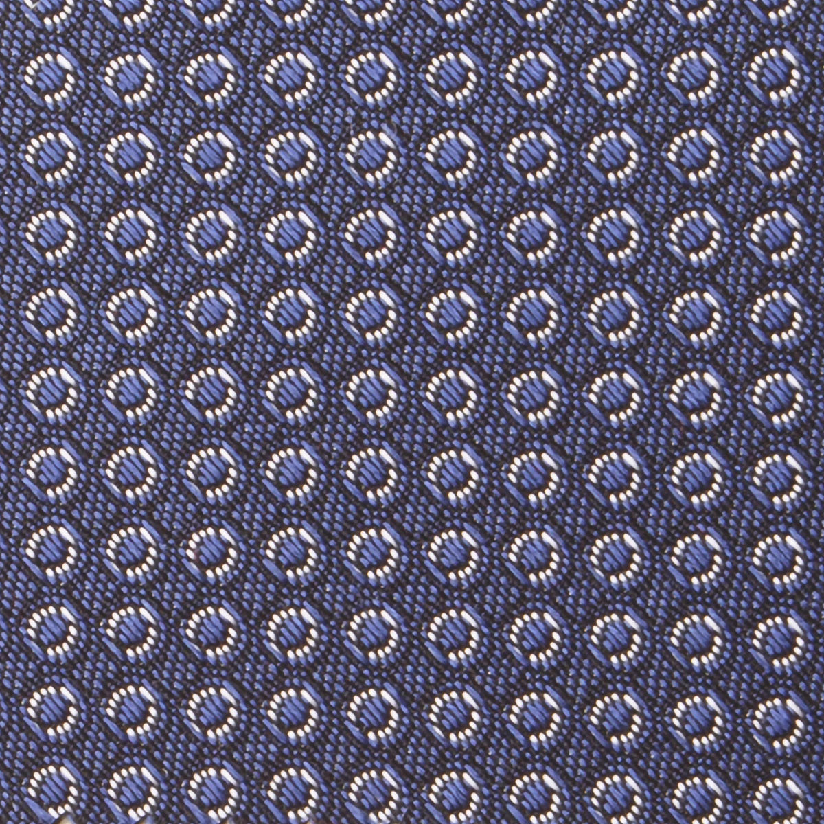 Navy Geometric 5-Fold Bespoke Silk Tie — Caprice Bespoke®