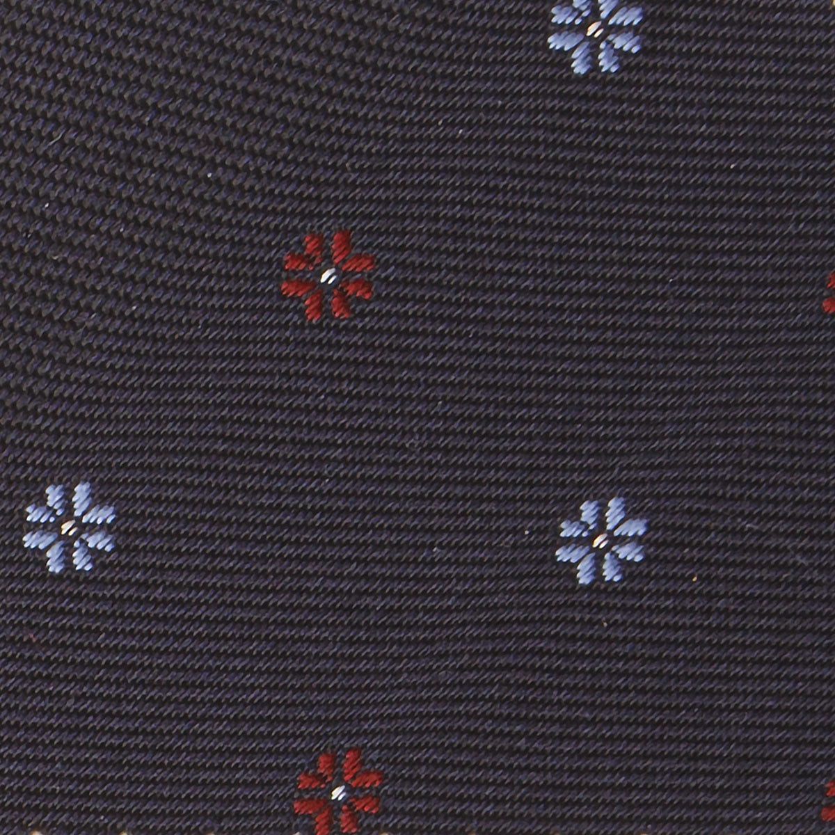 Deep Red Floral 3-Fold Bespoke Silk Tie — Caprice Bespoke®