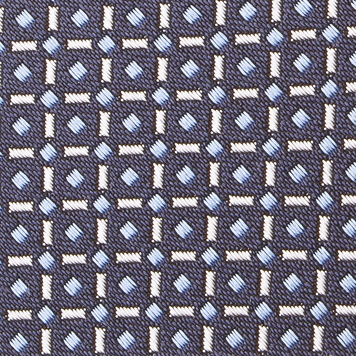 Navy Diamond 7-Fold Bespoke Silk Tie — Caprice Bespoke®