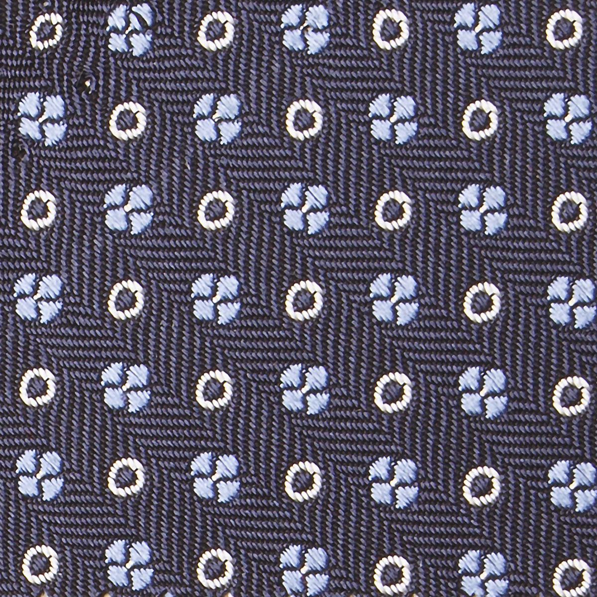 Navy Diamond 3-Fold Bespoke Silk Tie — Caprice Bespoke®