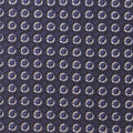 Navy Geometric 3-Fold Bespoke Silk Tie — Caprice Bespoke®
