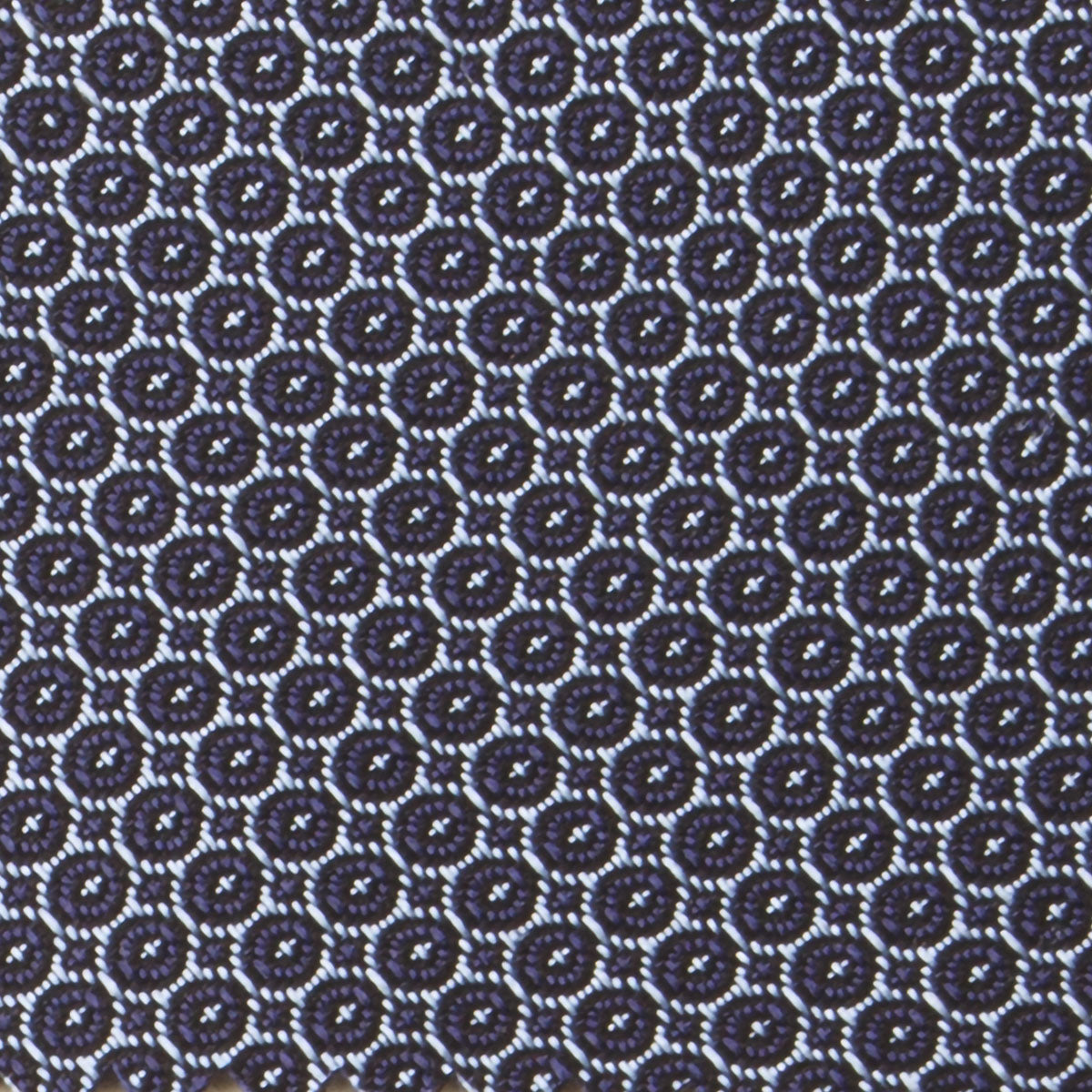 Midnight Medallion 3-Fold Bespoke Silk Tie — Caprice Bespoke®