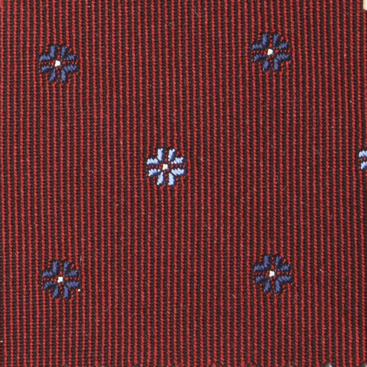 Deep Red Floral 5-Fold Bespoke Silk Tie — Caprice Bespoke®