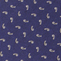 Navy Paisley 3-Fold Bespoke Silk Tie — Caprice Bespoke®