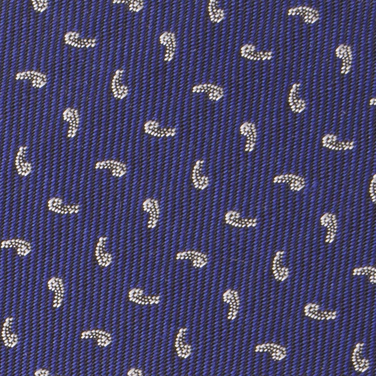 Navy Paisley 3-Fold Bespoke Silk Tie — Caprice Bespoke®