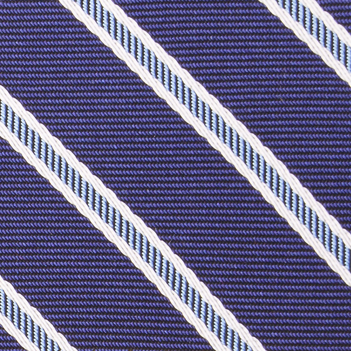Royal Blue Geometric 3-Fold Bespoke Silk Tie — Caprice Bespoke®