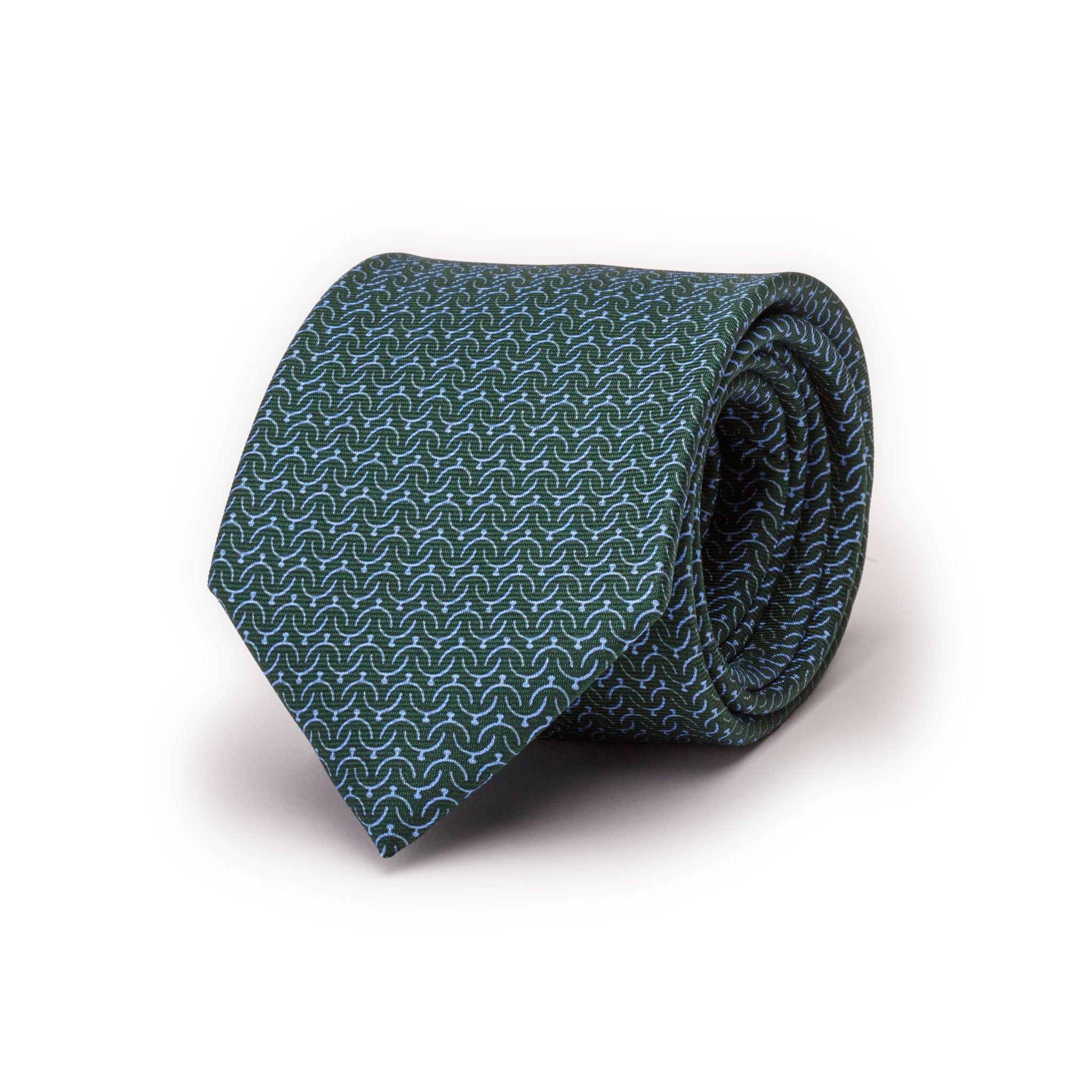 green-silk-tie-with-light-blue-diapason-handmade-in-italy