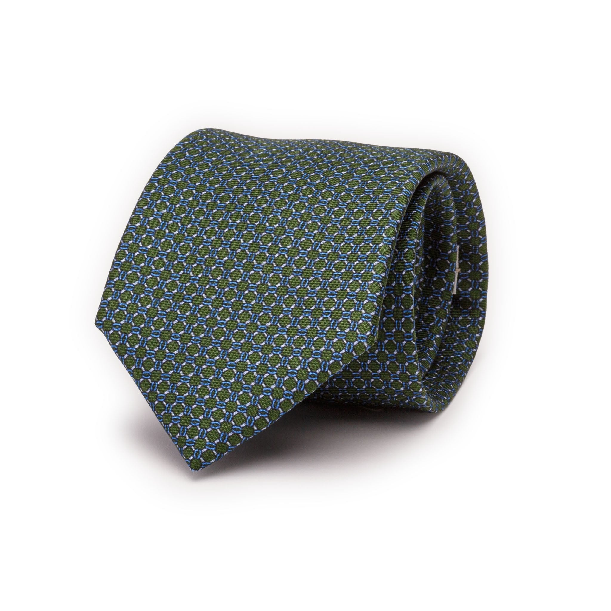 green-silk-tie-with-little-hooks-handmade-in-italy