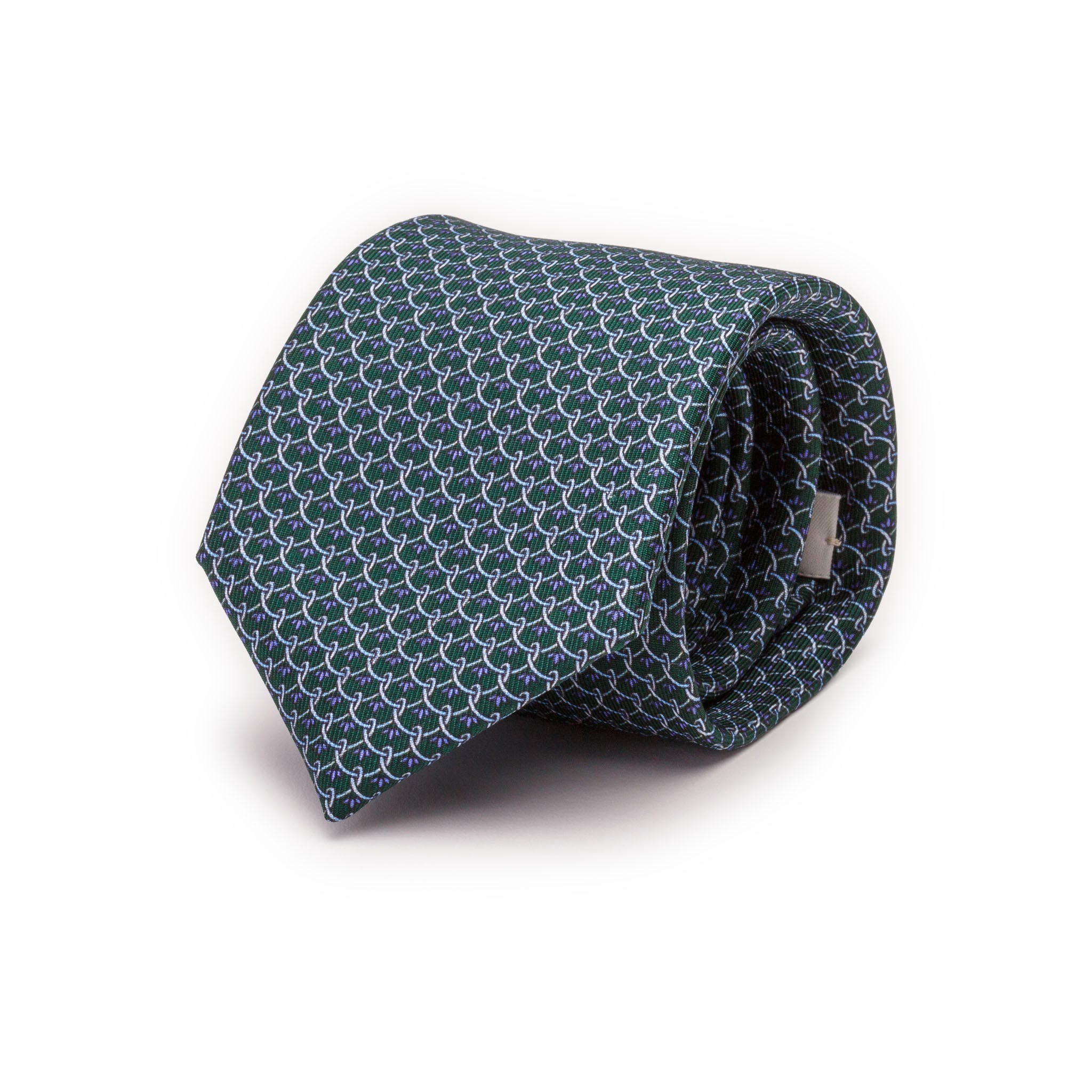 green-silk-tie-with-waterlily-handmade-in-italy