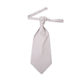 Pearl Grey Jacquard Silk Wedding Plastron