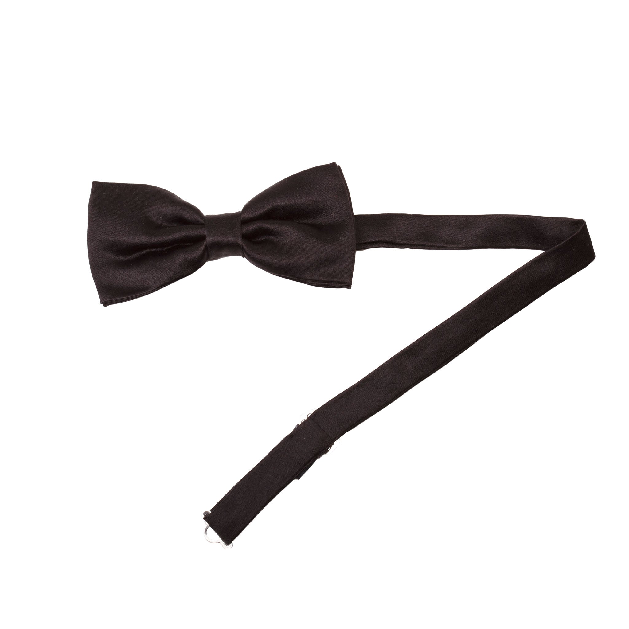 Papillon di seta pre-annodato nero