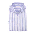 Chemise en coton et lin à rayures