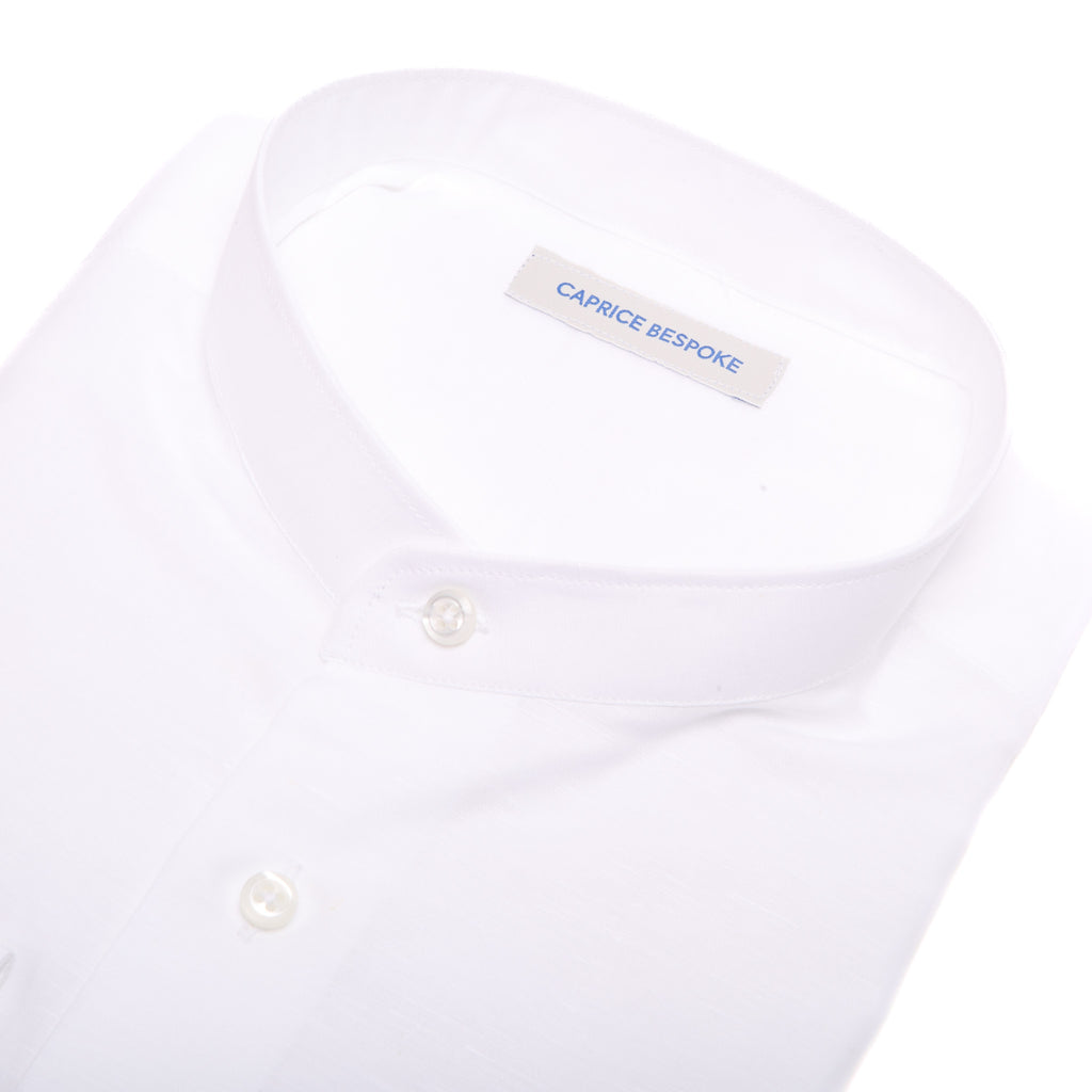 Camicia bianca in cotone e lino