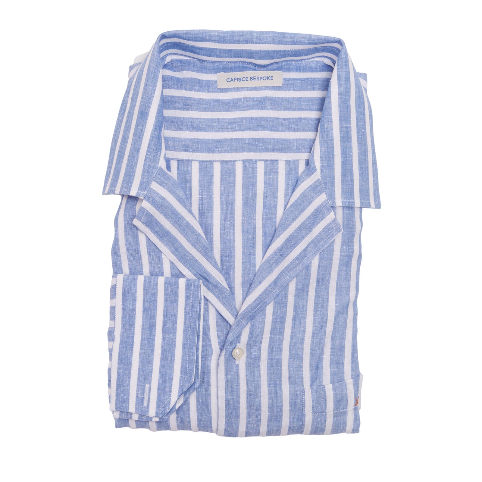 Camicia in lino a righe rovesciate