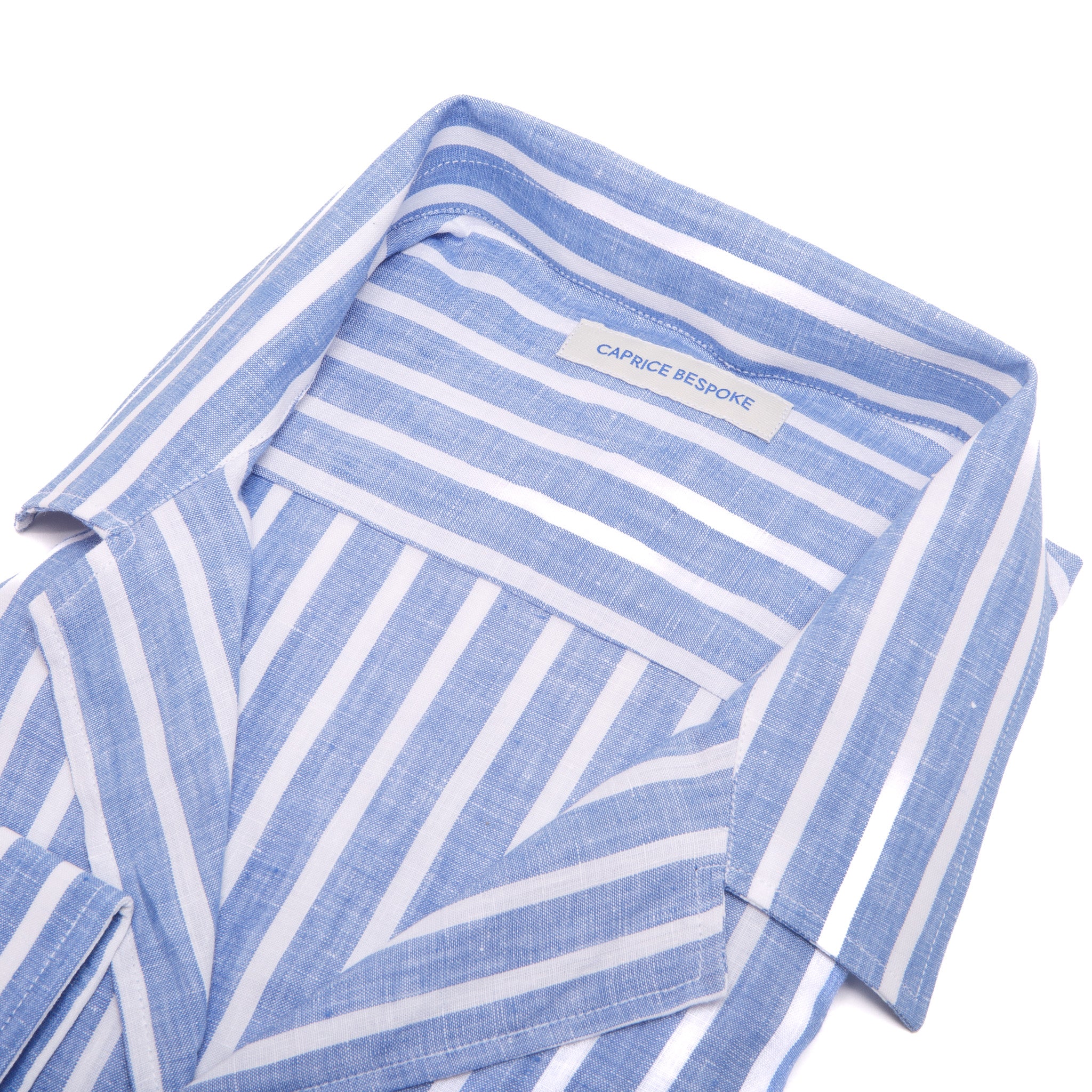 Camicia in lino a righe rovesciate