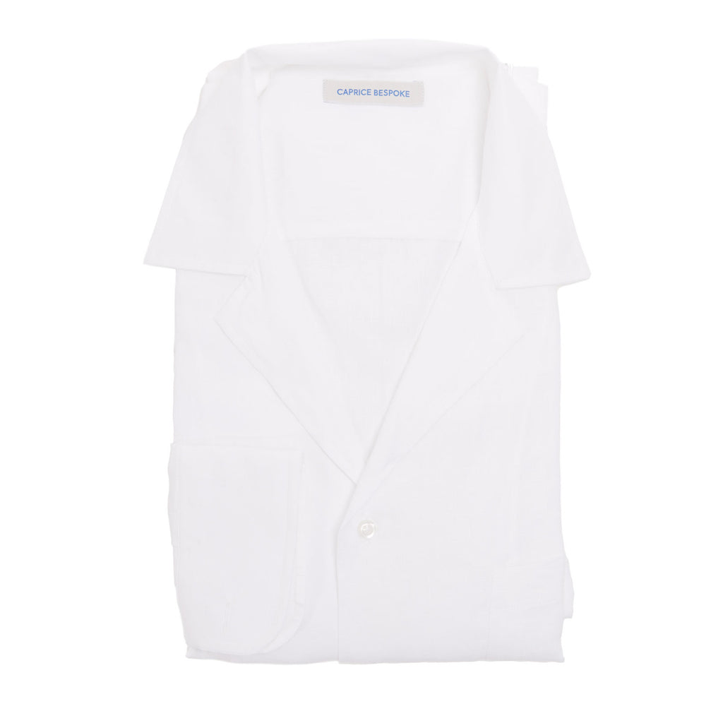 Camicia in lino con tasca a barchetta