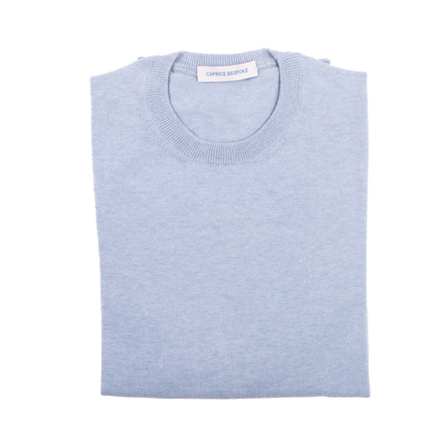 Light Blue Merino Crewneck Sweater – full view