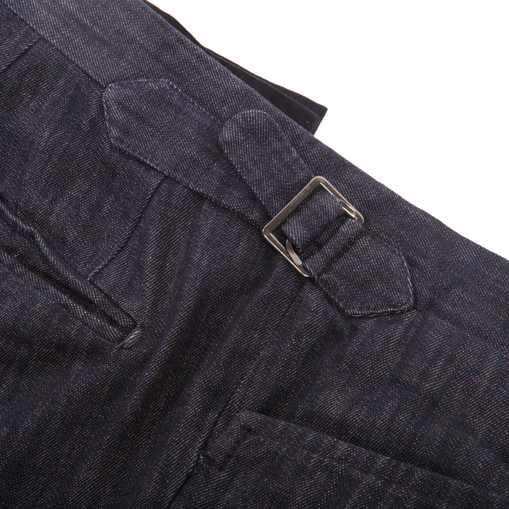 Khaki Cotton Dress Trousers with Side Adjuster – waistband detail