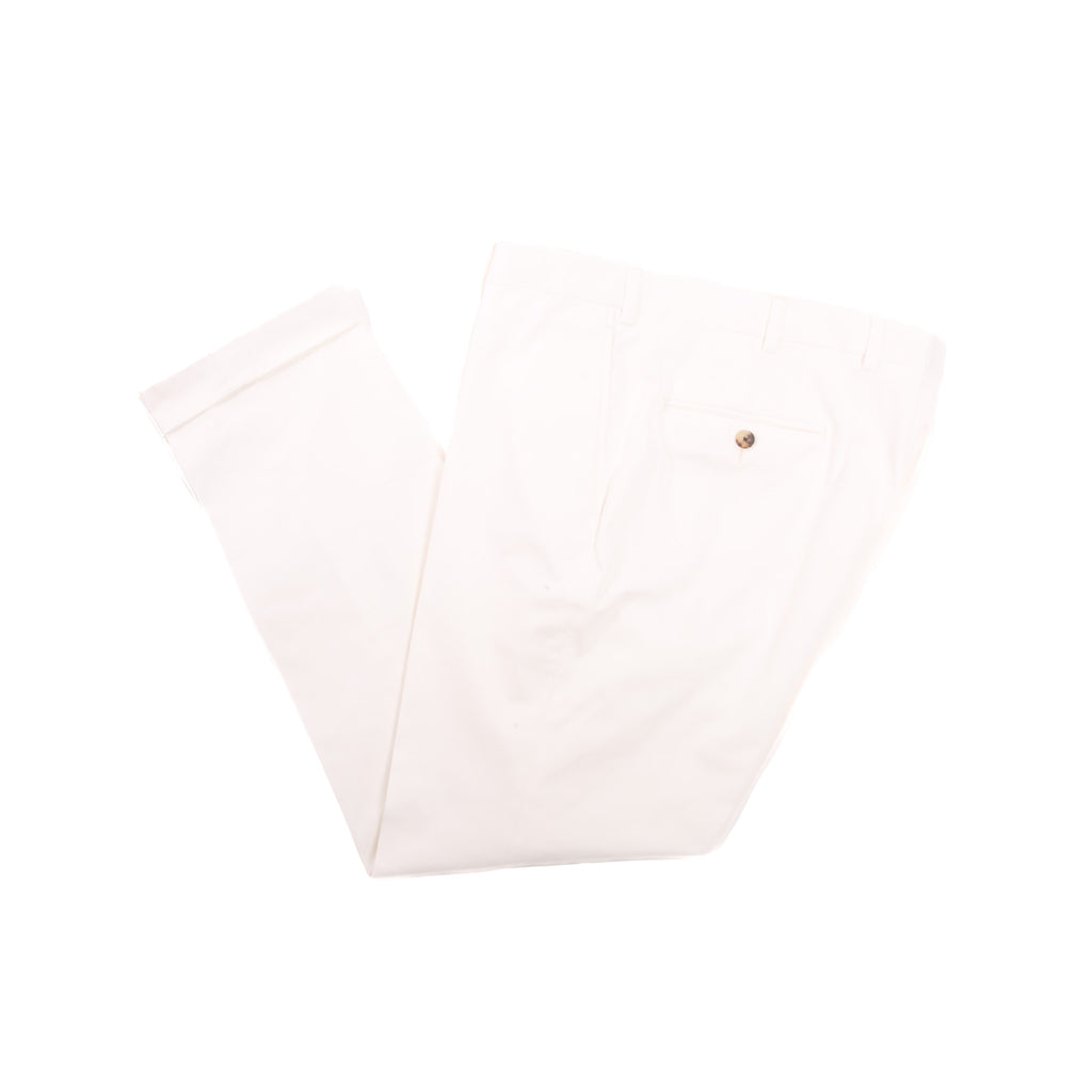 White Cotton Dress Trousers – full view