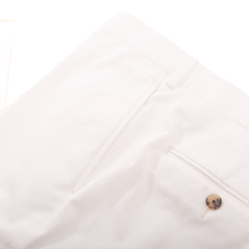 White Cotton Dress Trousers – detail