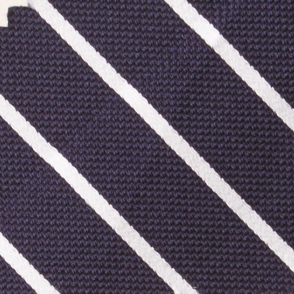 Navy Stripe 5-Fold Bespoke Silk Tie — Caprice Bespoke®