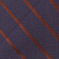 Navy Stripe 7-Fold Bespoke Silk Tie — Caprice Bespoke®