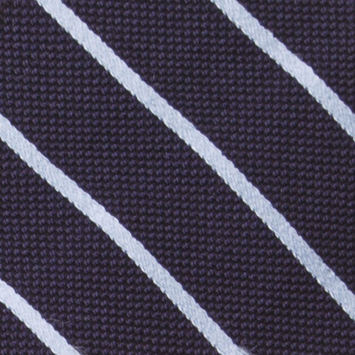 Navy Stripe 3-Fold Bespoke Silk Tie — Caprice Bespoke®