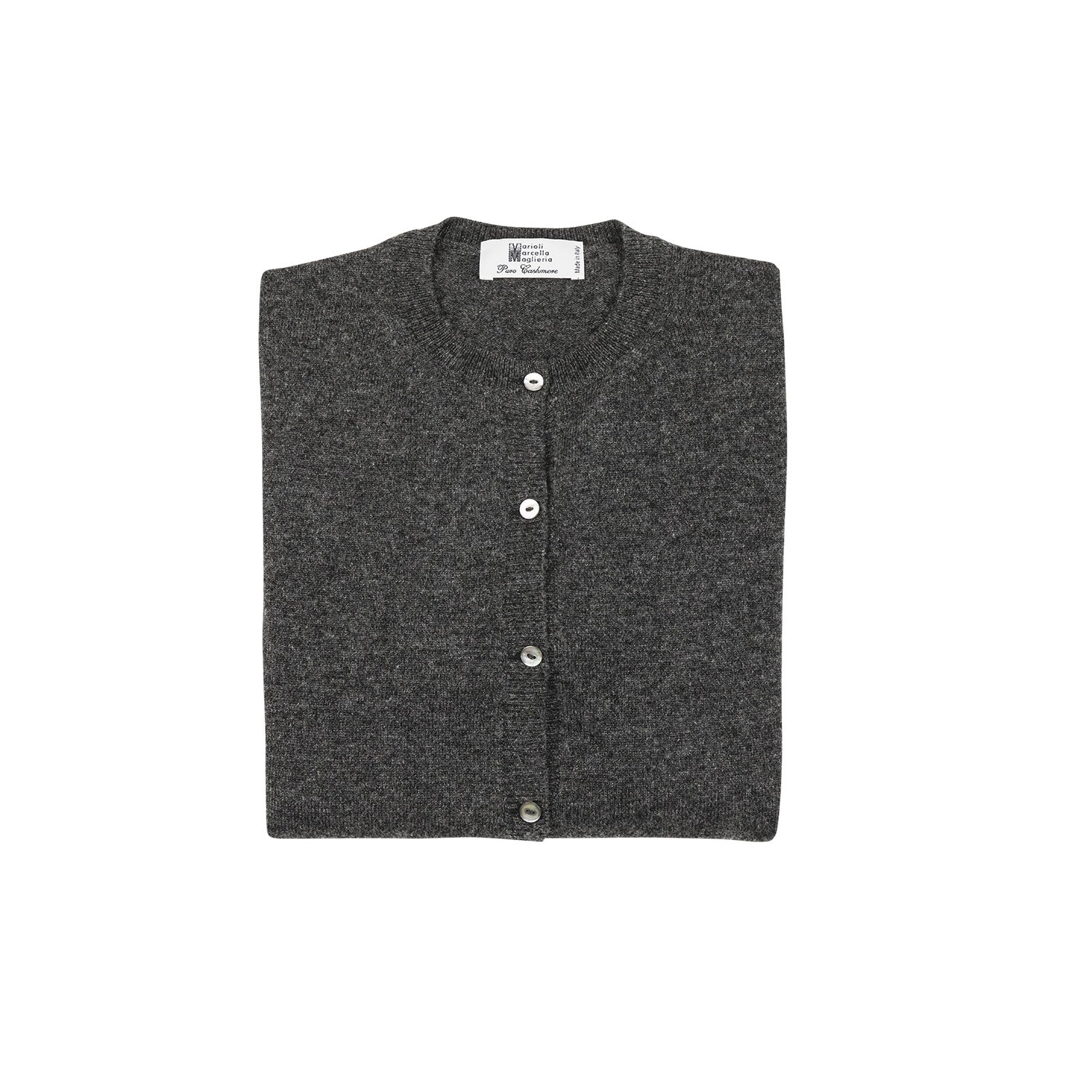 Women's Italian cashmere button jacket in navy