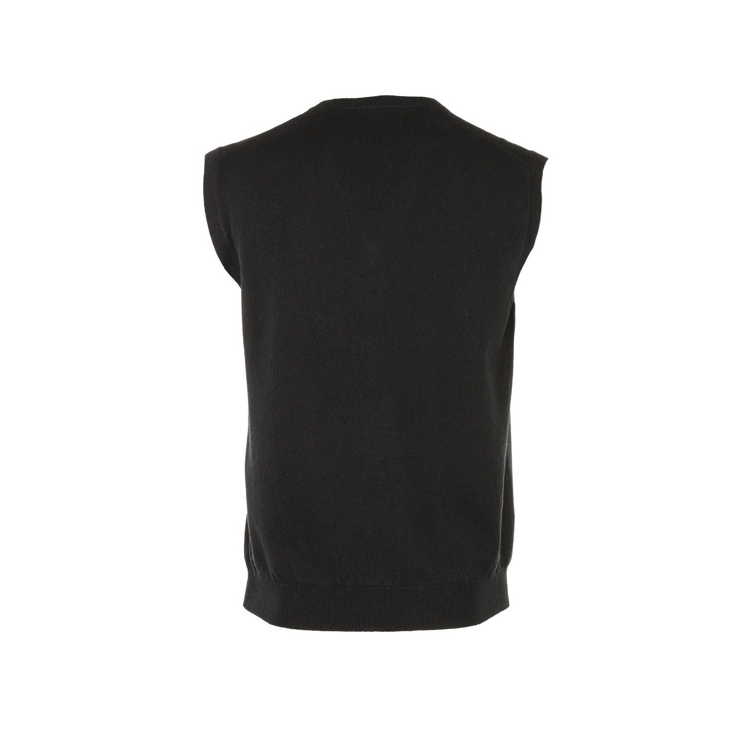 Luxury wool V-neck gilet with refined shaping