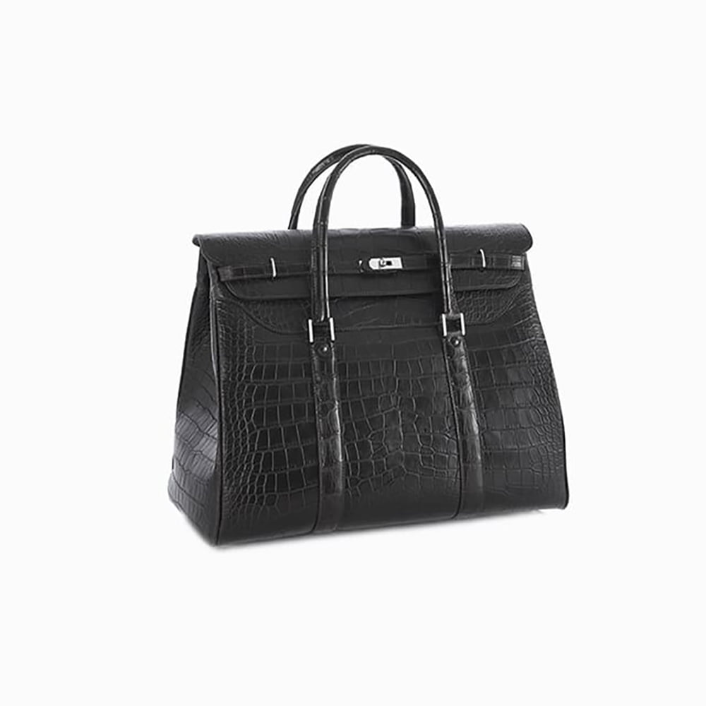 italian-crocodile-leather-travel-bag-saint-tropez-front