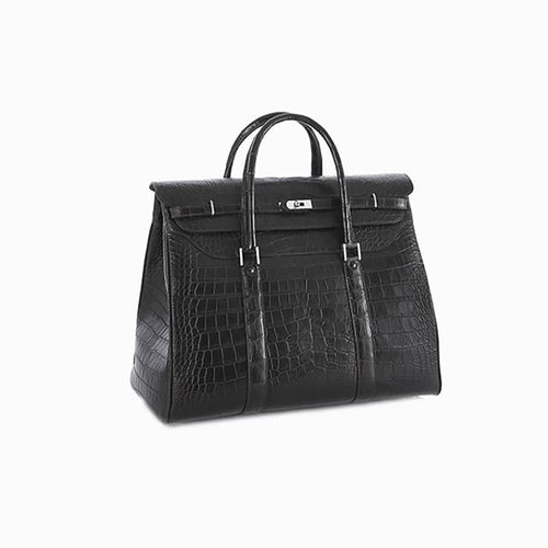 italian-crocodile-leather-travel-bag-saint-tropez-front