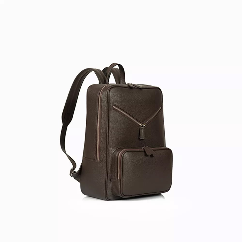 italian-grained-calfskin-leather-backpack-dark-brown-front