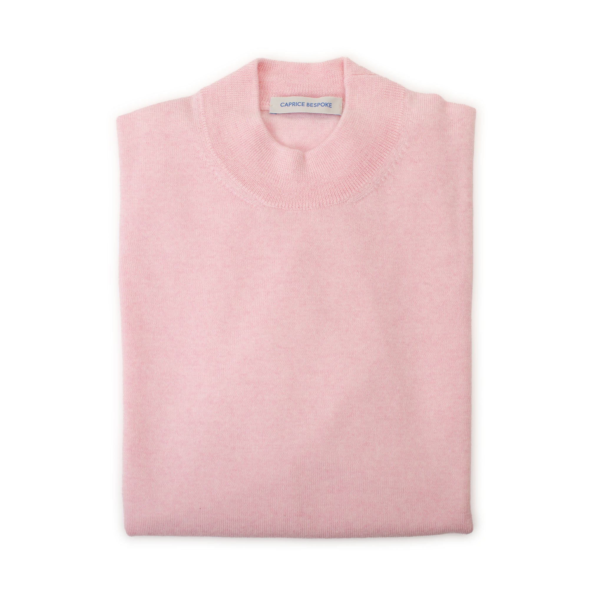 Pastel Pink Merino Crewneck Sweater – full view