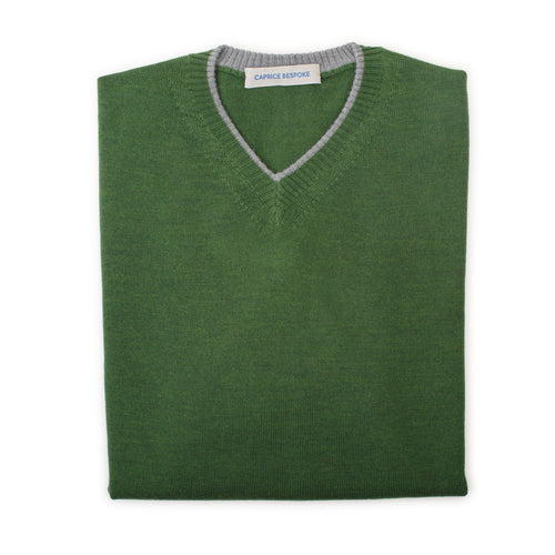 Blue Merino Turtleneck Sweater – detail
