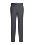 Men's dark grey pinstripe morning coat trousers — front view