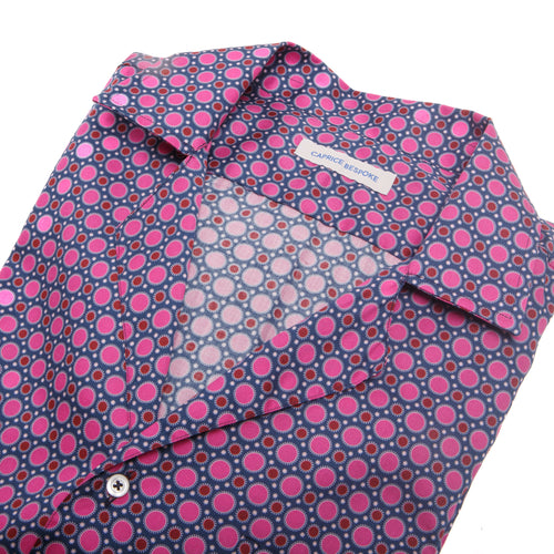 Pink Medallion Print Silk Pajama Set – jacket detail